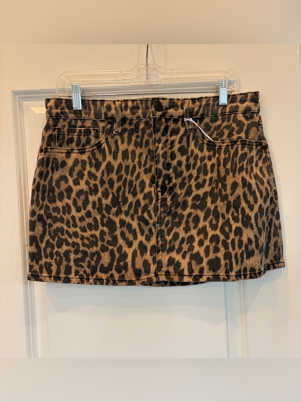 Good American Leopard Print Mini Skirt - Brown/Black